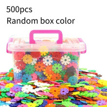 (500 Pcs)Schneeflocke Bausteine Lernspielzeug Kunststoffmaterialien Geschenke Kinder