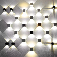 LED 7W Schwarze Aluminium-Wandlampe mit warmweißem Licht