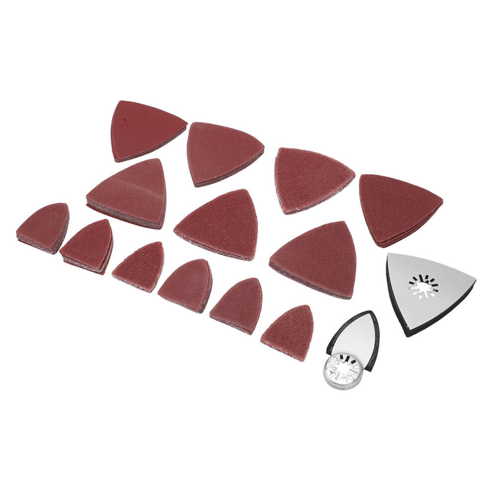 Oscillating Tool Sanding Pad Kit Triangular & Finger Sandpaper, 80X80mm & 85X35mm 7651339978879