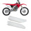 2 piezas protector de horquilla ABS negro CR125R/CR250R 3