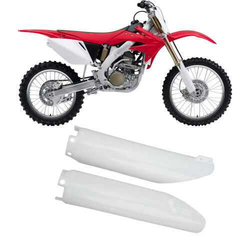 2 piezas protector de horquilla ABS negro CR125R/CR250R 2