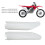2 piezas protector de horquilla ABS negro CR125R/CR250R 12