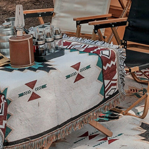 Tipo A 3.0x3.0ft Patrón de mantel de algodón étnico