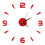 (Silver)Modern Diy Analog 3d Mirror Surface Large Number Wall Clock Sticker Home Decor 13