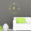 (Silver)Modern Diy Analog 3d Mirror Surface Large Number Wall Clock Sticker Home Decor 5