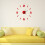 (Silver)Modern Diy Analog 3d Mirror Surface Large Number Wall Clock Sticker Home Decor 11