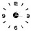 (Silver)Modern Diy Analog 3d Mirror Surface Large Number Wall Clock Sticker Home Decor 7