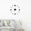 (Silver)Modern Diy Analog 3d Mirror Surface Large Number Wall Clock Sticker Home Decor 16