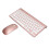 2.4G Wireless USB Keyboard Mouse Set Rose Gold Ergonomic and Mute 16