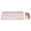 2.4G Wireless USB Keyboard Mouse Set Rose Gold Ergonomic and Mute 2