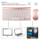 2.4G Wireless USB Keyboard Mouse Set Rose Gold Ergonomic and Mute 8