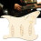 SSS29 Beige Plastic Electric Guitar Loaded 6