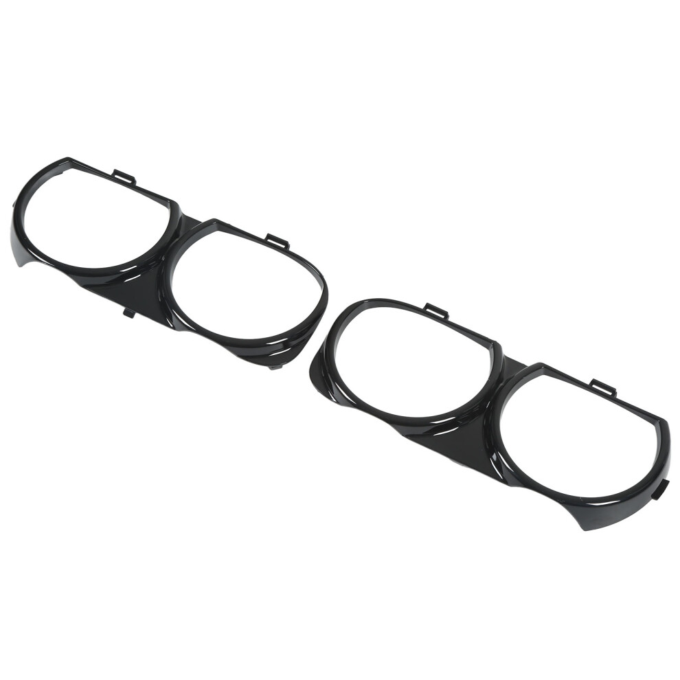 Headlight Cover Trims Bezels For Dodge Challenger 2015-2019 Replacement Black 6901339991158