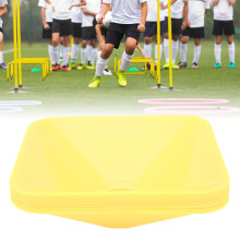 Conos de entrenamiento 10 piezas Amarillo brillante Marcadores apilables de fútbol Duraderos Compactos
