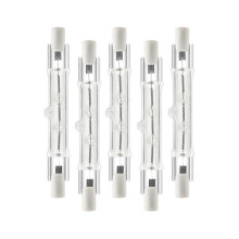 5 Pack R7S 118mm 300W 230V,R7S Halogen Linear Light Bulb, Dimmable Halogen Lamp compatible Construct
