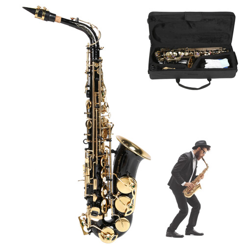 Alto Saxophone E Flat Bending Tube Brass and 2