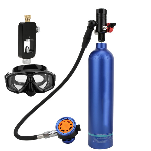 1L Blue Aluminium Empty Oxygen Cylinder Rebreather 2