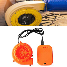 Mini Ventilator USB-Ladung Mini Blasgerät mit Batteriekasten für aufblasbare Spiele- und Kleidungskombinationen Orangener Bläser