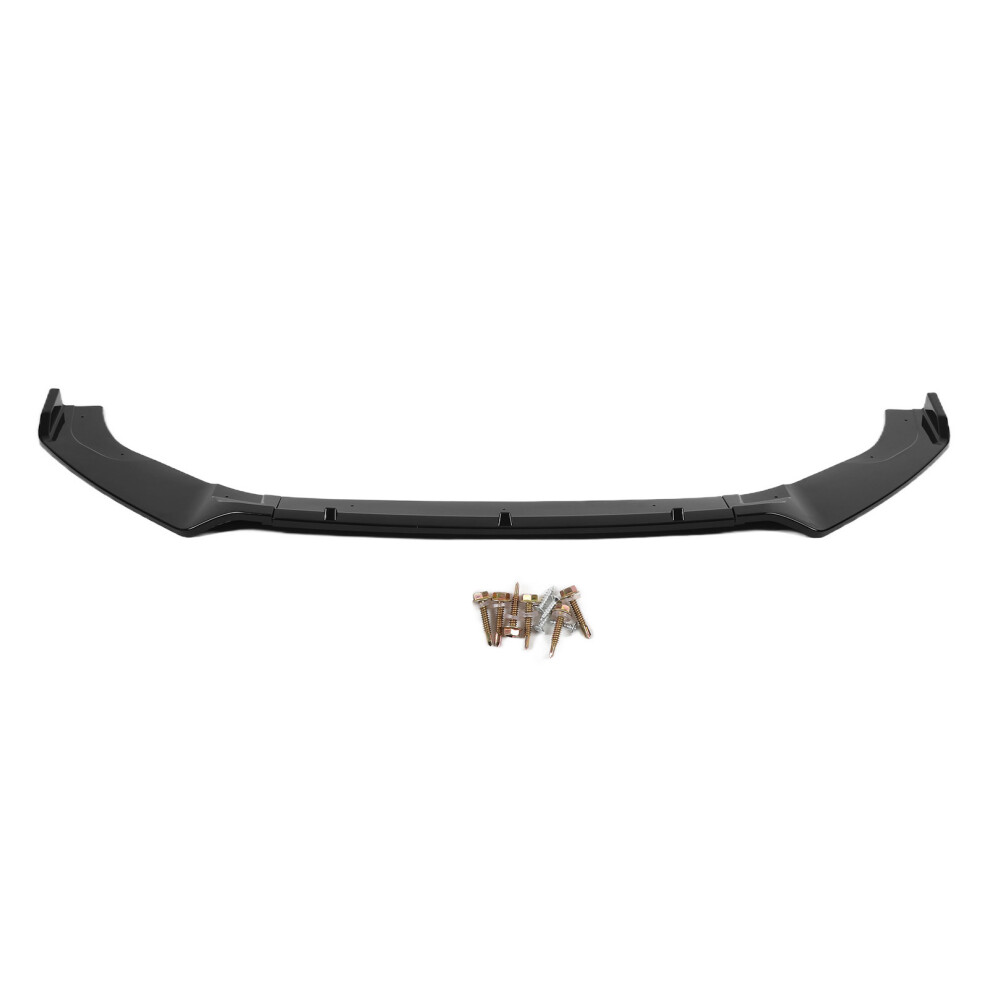 3 Sections Front Bumper Splitter Lip Spoiler Black 9121376485879