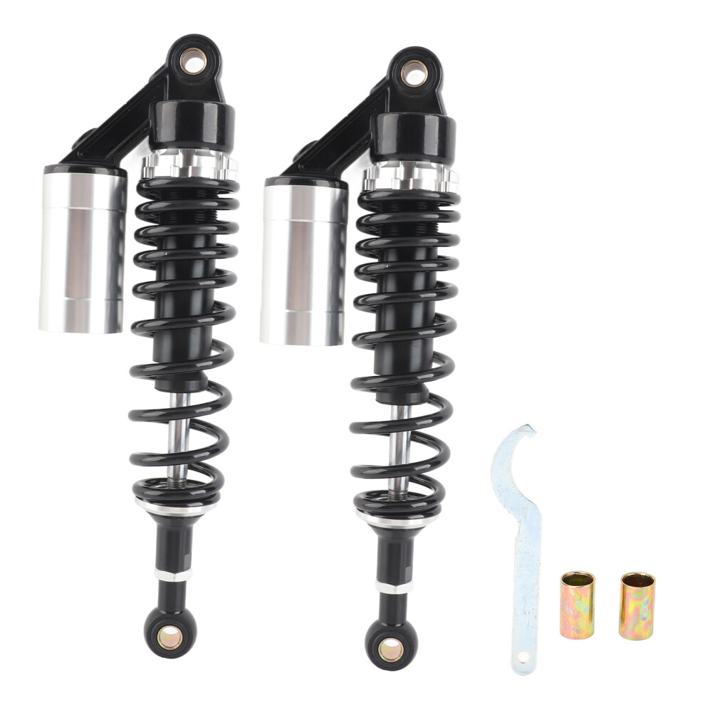 Pair 340Mm Motorcycle Shock Absorber Rear Silver 9121376486258