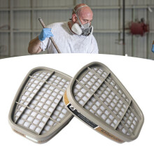 1 Paar 6001 Gasabdeckungsfilterpatrone Wiederverwendbarer chemischer Gasfilterpatronen für 6800, 7502, 6200