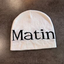(White)Letter Matin Streetwear Strickmütze Wärme Ohrenschutz kalte Jahreszeiten Mütze