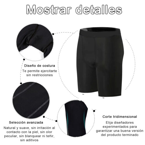 Kompressionsshorts hohe Elastizität XL Schwarz 2