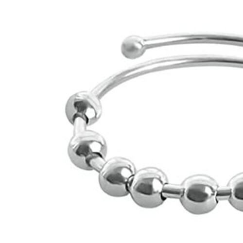 Fidget-Ring Offenes Design Verstellbar 17 mm Silber 2