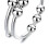 Fidget-Ring Offenes Design Verstellbar 17 mm Silber 12
