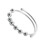 Fidget-Ring Offenes Design Verstellbar 17 mm Silber 1