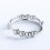 Fidget-Ring Offenes Design Verstellbar 17 mm Silber 6