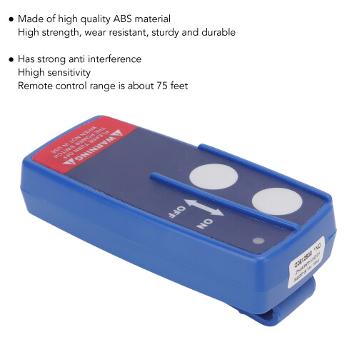 Universal Wireless Winch Remote Control Kit 434MHZ 75ft Blue 2