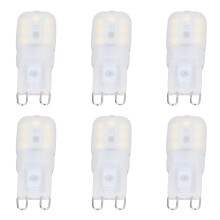 6 Pcs G9 LED Dimmable Light Bulbs 3W, 360 White, 50,000H