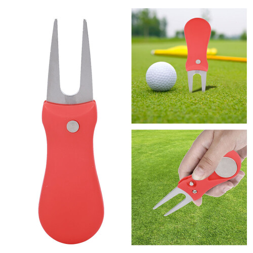 Portable Golf Green Divot Repair Tool Folding Ball 2