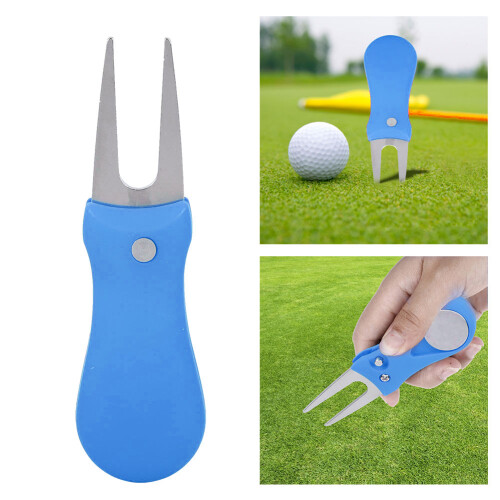 Portable Golf Green Divot Repair Tool Folding Ball 2