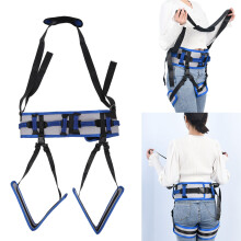 Comfort Hemiplegia Transfer Belt with Leg Loops Size L 54.7x5.1in Nylon Mesh