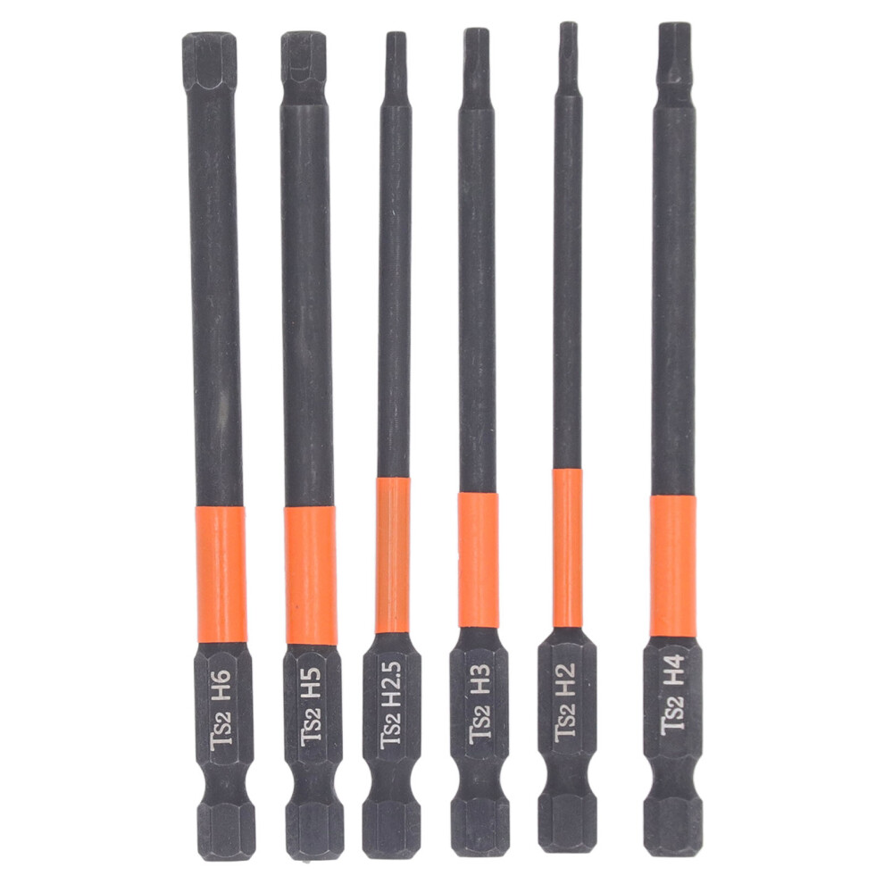 6 Pcs Set Hex Wrench Drill Bit H2 To H6 100L S2