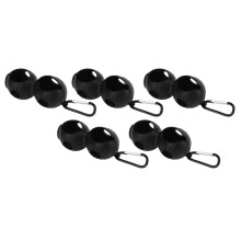 Estuche doble de silicona para pelotas de golf 5 piezas funda protectora compacto negro equipo de golf