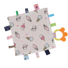 Toalla de confort para bebé Ice Cream 25x25cm de terciopelo