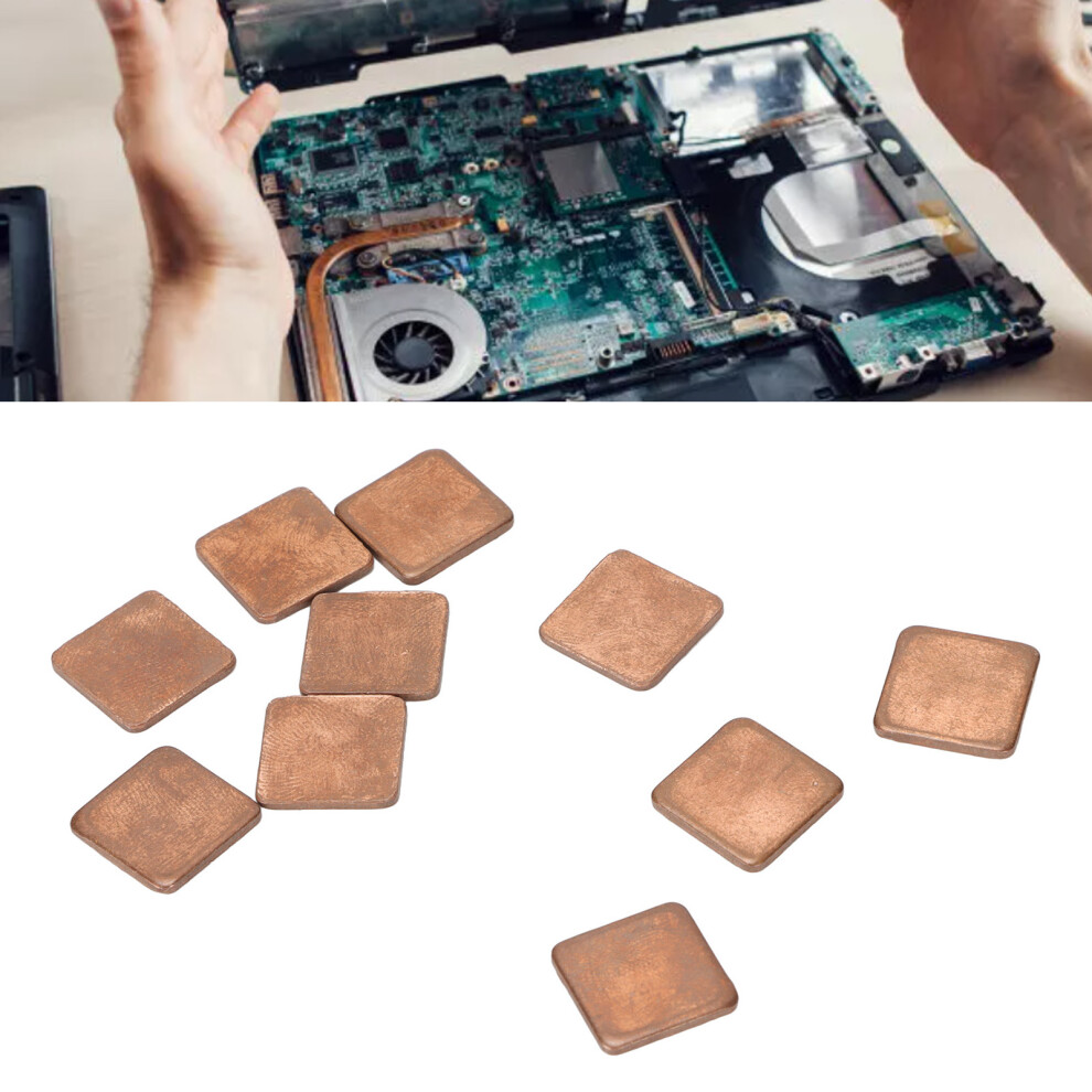 100Pcs Copper Heatsinks 15X15x1.0mm Thermal Conductivity 401W/Mk 9401340019089