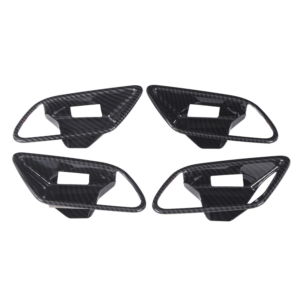 4Pcs Interior Door Handle Frame Trims Carbon Fiber 9121376494086