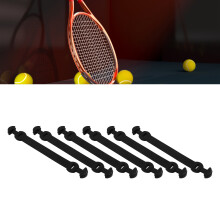 6 Stück Tennis-Schläger-Vibrationsdämpfer mit langem Bügel, Tennisschläger-Schockabsorber für Outdoor-Sport, Schwarz