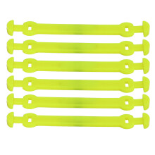 6 Stück Tennis-Racket-Vibrationsdämpfer mit langem Schnallenverschluss, Stoßabsorber für Tennisrackets, fluoreszierendes Gelb für Outdoor-S