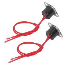 2 Stück Thermischer Steuerungsschalter Wasserdichter Bimetallischer Sensor Schneller Reaktions-Thermostat Temperatur-Schalter 10A 250V