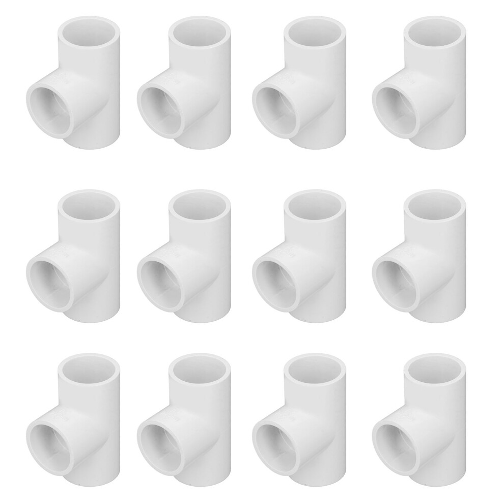 12Pcs Pvc Pipe Fittings 20Mm Id Equal Diameter Plastic Water Supply Joints 9461340035632