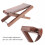 PUNK Black Walnut Wooden Foot Stool Footrest Rest 10