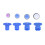 8pcs Water Tap Aerator Plastic Inserts with Wrenches Universal Faucet Fit 15