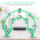 Double Row Jingles Handbell Tambourine Percussion 6