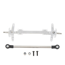 RC-Vorderachs-Lenkgestänge für Tamiya 1:14 RC-Auto Aluminiumlegierung Stahl Silber
