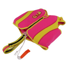 Kids Pink Neoprene Swim Vest with Zipper, Soft Buoyancy for Water Fun